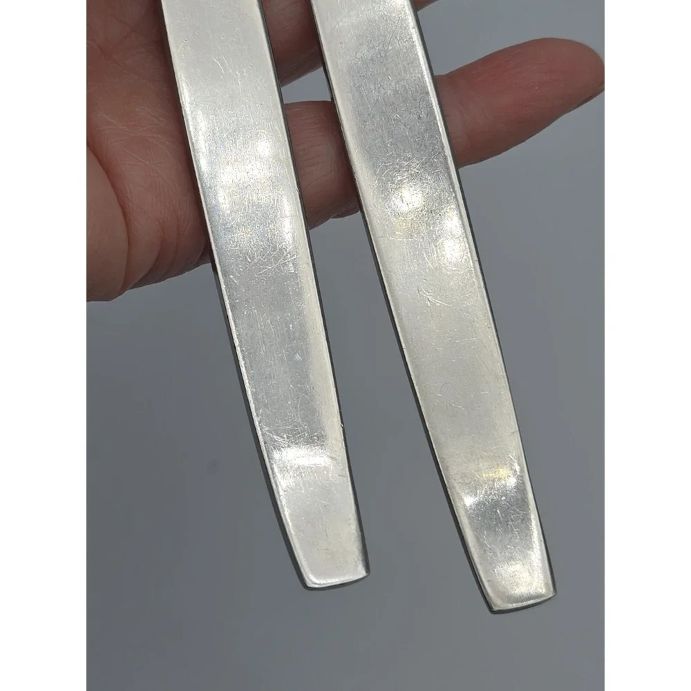 Oneida Community Frostfire Stainless Satin Solid Serving Spoon & Meat Fork